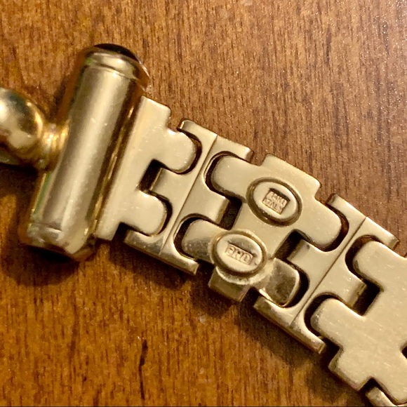 HEAVY ✨ 14K Yellow Gold Link sapphire Necklace - Picture 9 of 11